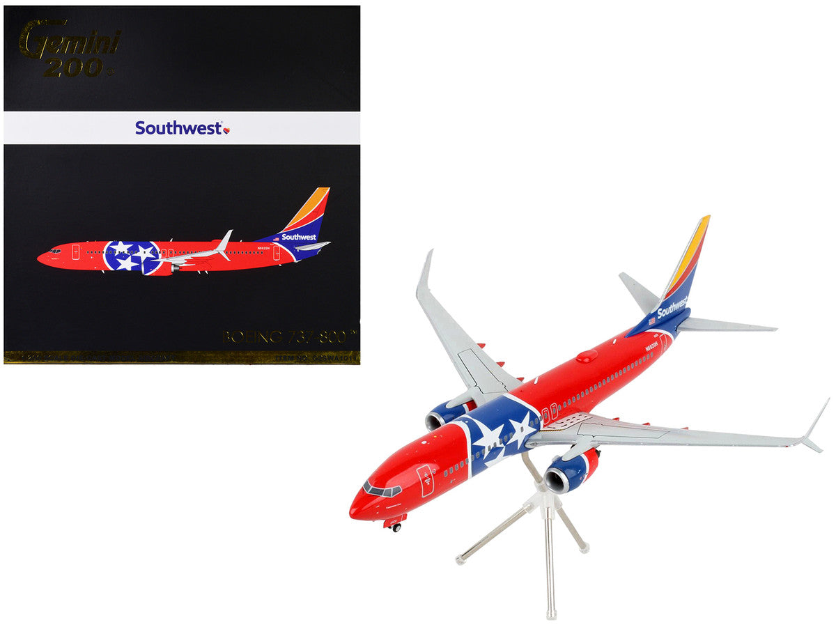 Boeing 737-800 Commercial Aircraft "Southwest Airlines - Tennessee One" Tennessee Flag Livery "Gemini 200" Series 1/200 Diecast Model Airplane by GeminiJets LuxuryLifeWay Online Store