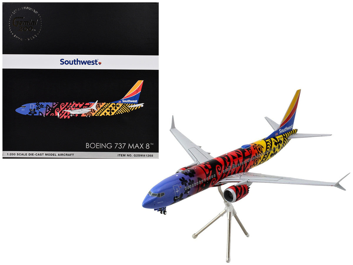 Boeing 737 MAX 8 Commercial Aircraft "Southwest Airlines - Imua One" (N8710M) Hawaiian Graphics "Gemini 200" Series 1/200 Diecast Model Airplane by GeminiJets LuxuryLifeWay Online Store