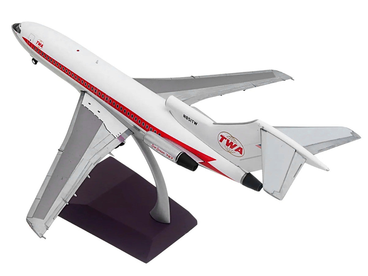 Boeing 727-100 Commercial Aircraft "Trans World Airlines (TWA)" (N851TW) White with Red Stripes "Gemini 200" Series 1/200 Diecast Model Airplane by GeminiJets LuxuryLifeWay Online Store