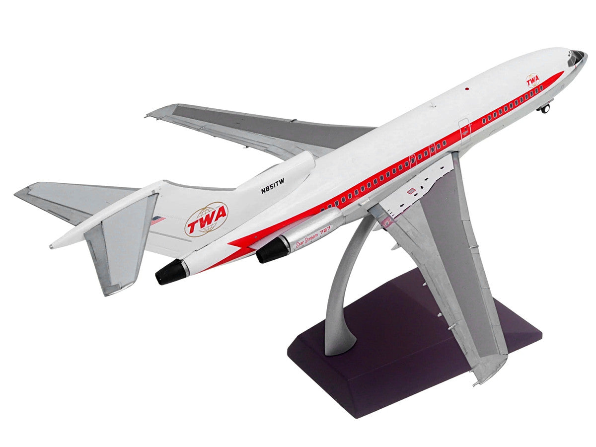 Boeing 727-100 Commercial Aircraft "Trans World Airlines (TWA)" (N851TW) White with Red Stripes "Gemini 200" Series 1/200 Diecast Model Airplane by GeminiJets LuxuryLifeWay Online Store