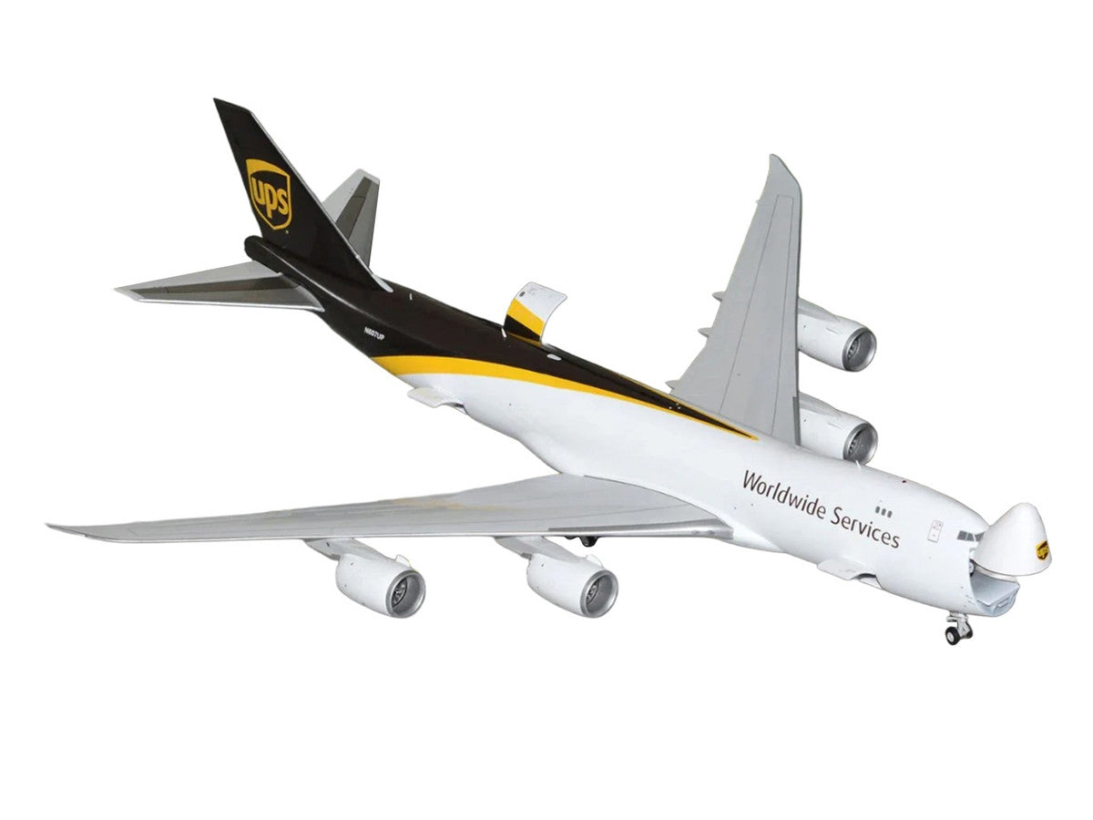 Boeing 747-8F Commercial Aircraft "UPS Worldwide Services" (N607UP) White with Brown Tail "Gemini 200 - Interactive Series" Series 1/200 Diecast Model by GeminiJets LuxuryLifeWay Online Store