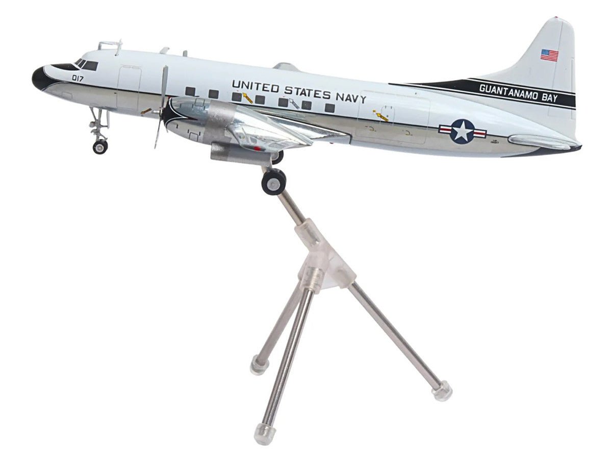 Convair C-131 Samaritan Transport Aircraft "United States Navy - NAS Guantanamo Bay" (141017) White and Gray "Gemini 200" Series 1/200 Diecast Model Airplane by GeminiJets LuxuryLifeWay Online Store