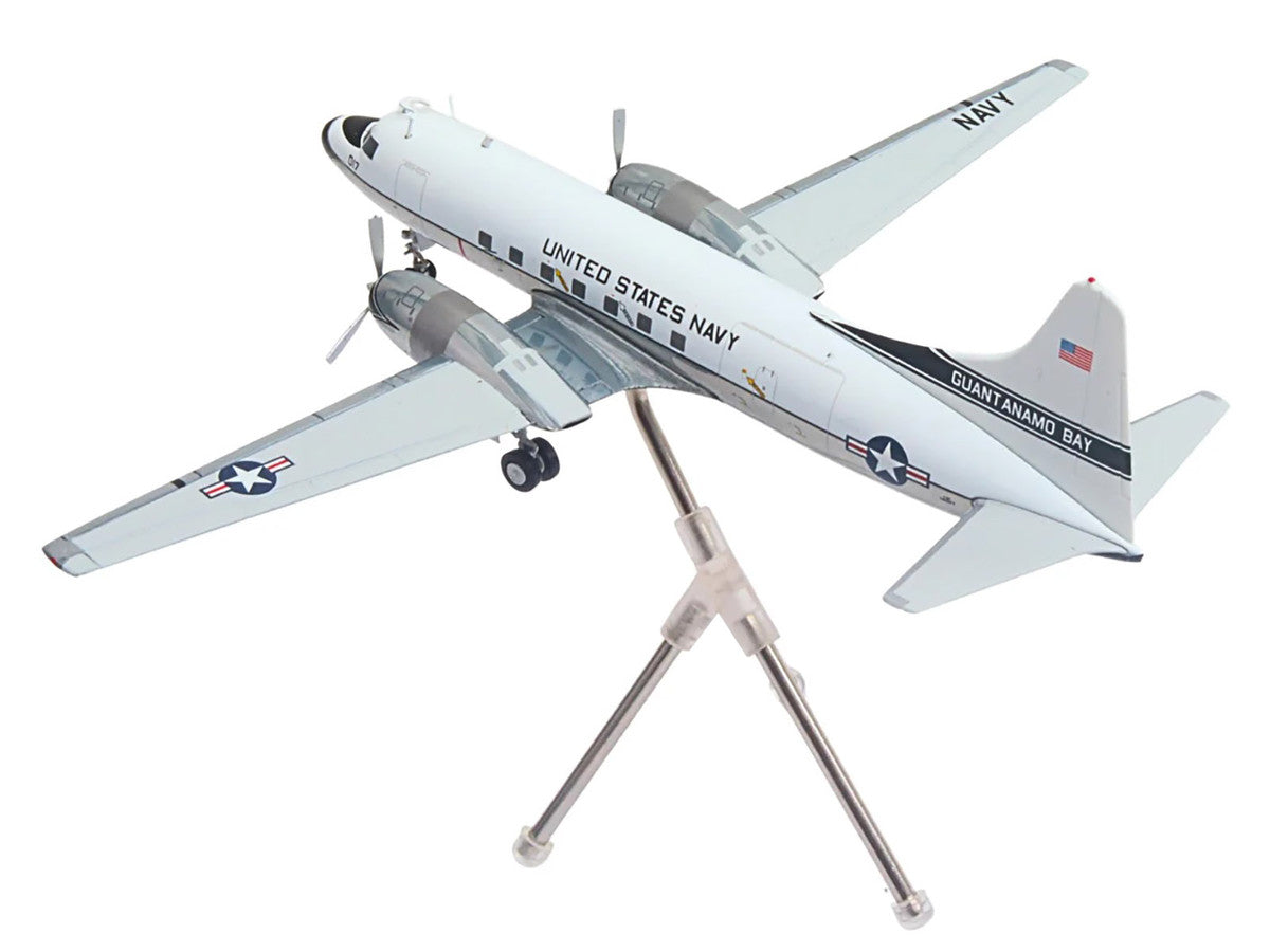 Convair C-131 Samaritan Transport Aircraft "United States Navy - NAS Guantanamo Bay" (141017) White and Gray "Gemini 200" Series 1/200 Diecast Model Airplane by GeminiJets LuxuryLifeWay Online Store