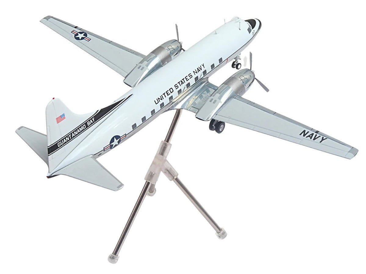 Convair C-131 Samaritan Transport Aircraft "United States Navy - NAS Guantanamo Bay" (141017) White and Gray "Gemini 200" Series 1/200 Diecast Model Airplane by GeminiJets LuxuryLifeWay Online Store
