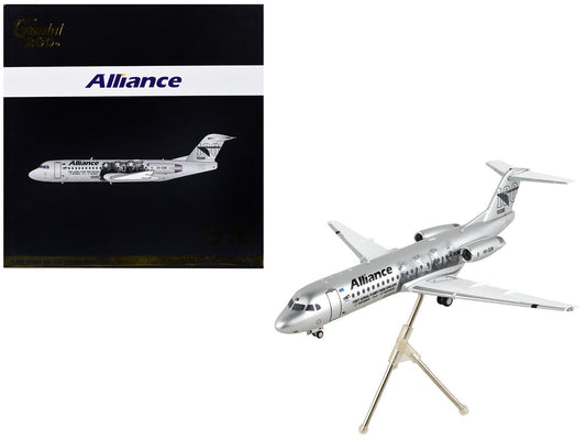 Fokker F70 Commercial Aircraft "Alliance Airlines - 100 Years First Flight from England" Silver Metallic "Gemini 200" Series 1/200 Diecast Model Airplane by GeminiJets LuxuryLifeWay Online Store