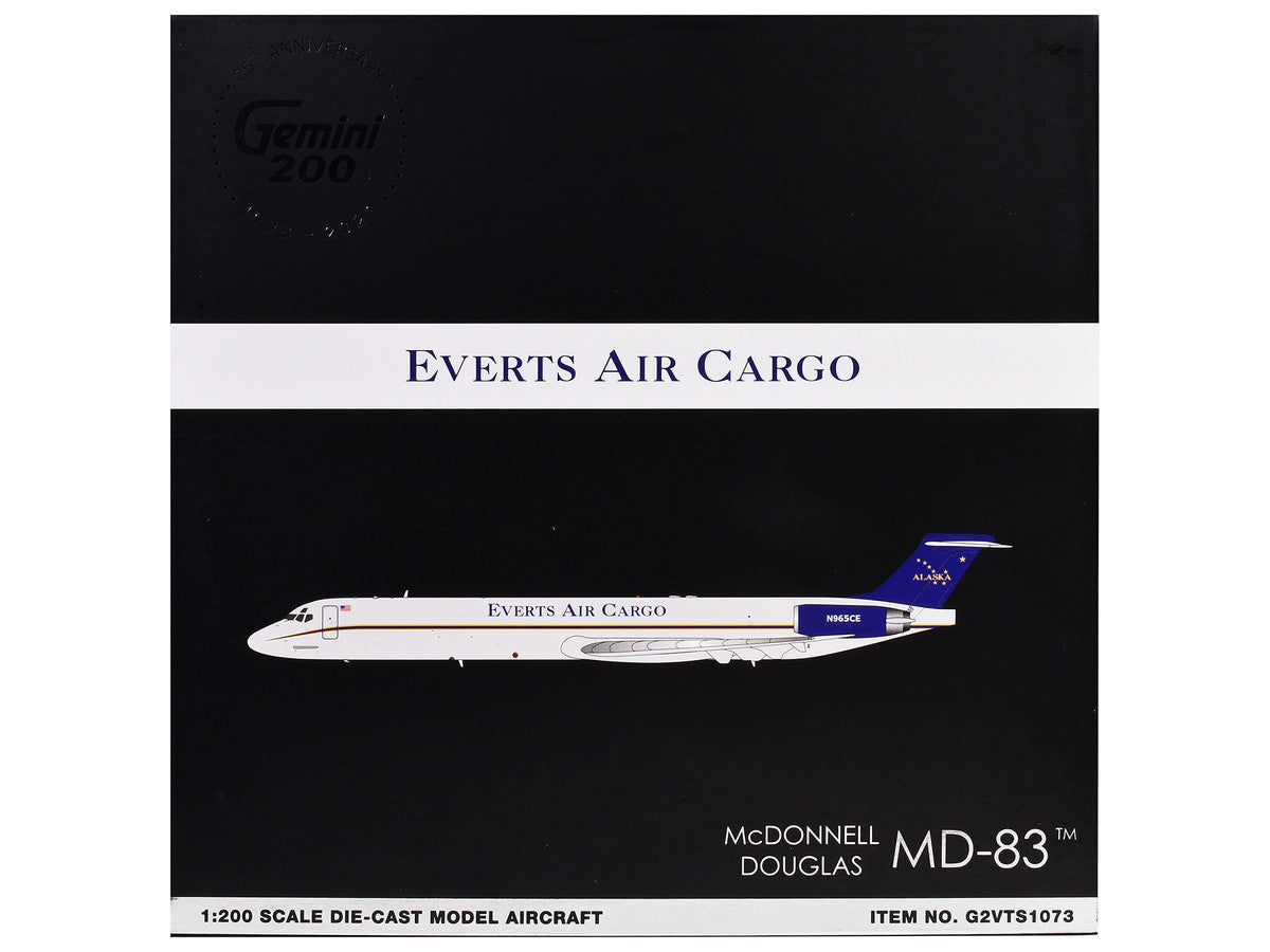 McDonnell Douglas MD-88 Commercial Aircraft "Everts Air Cargo" (N965CE) White with Blue Tail "Gemini 200" Series 1/200 Diecast Model Airplane by GeminiJets LuxuryLifeWay Online Store
