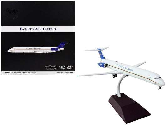 McDonnell Douglas MD-88 Commercial Aircraft "Everts Air Cargo" (N965CE) White with Blue Tail "Gemini 200" Series 1/200 Diecast Model Airplane by GeminiJets LuxuryLifeWay Online Store