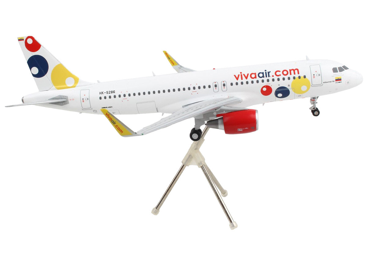 Airbus A320 Commercial Aircraft "Viva Air" White with Tail Graphics "Gemini 200" Series 1/200 Diecast Model Airplane by GeminiJets LuxuryLifeWay Online Store
