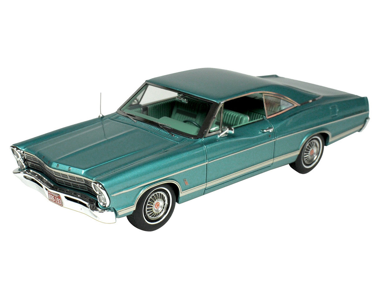 1967 Ford Galaxie Clearwater Aqua Metallic with Aqua Interior Limited Edition to 200 pieces Worldwide 1/43 Model Car by Goldvarg Collection LuxuryLifeWay Online Store