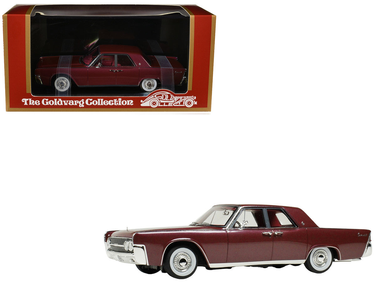 1962 Lincoln Continental Royal Red Metallic with Red Interior Limited Edition to 200 pieces Worldwide 1/43 Model Car by Goldvarg Collection LuxuryLifeWay Online Store