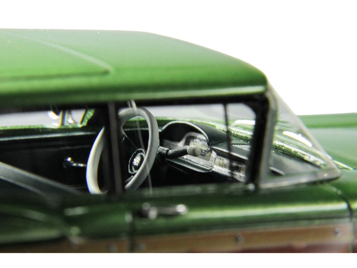 1959 Ford Country Squire Sherwood Green Metallic with Woodgrain Sides and Green Interior Limited Edition to 200 pieces Worldwide 1/43 Model Car by Goldvarg Collection LuxuryLifeWay Online Store