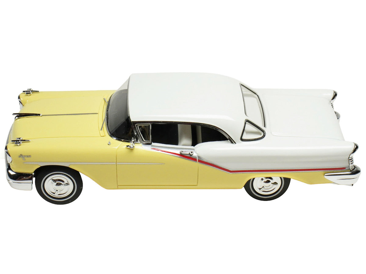 1957 Oldsmobile Starfire Coronado Yellow and Alcan White Limited Edition to 200 pieces Worldwide 1/43 Model Car by Goldvarg Collection LuxuryLifeWay Online Store