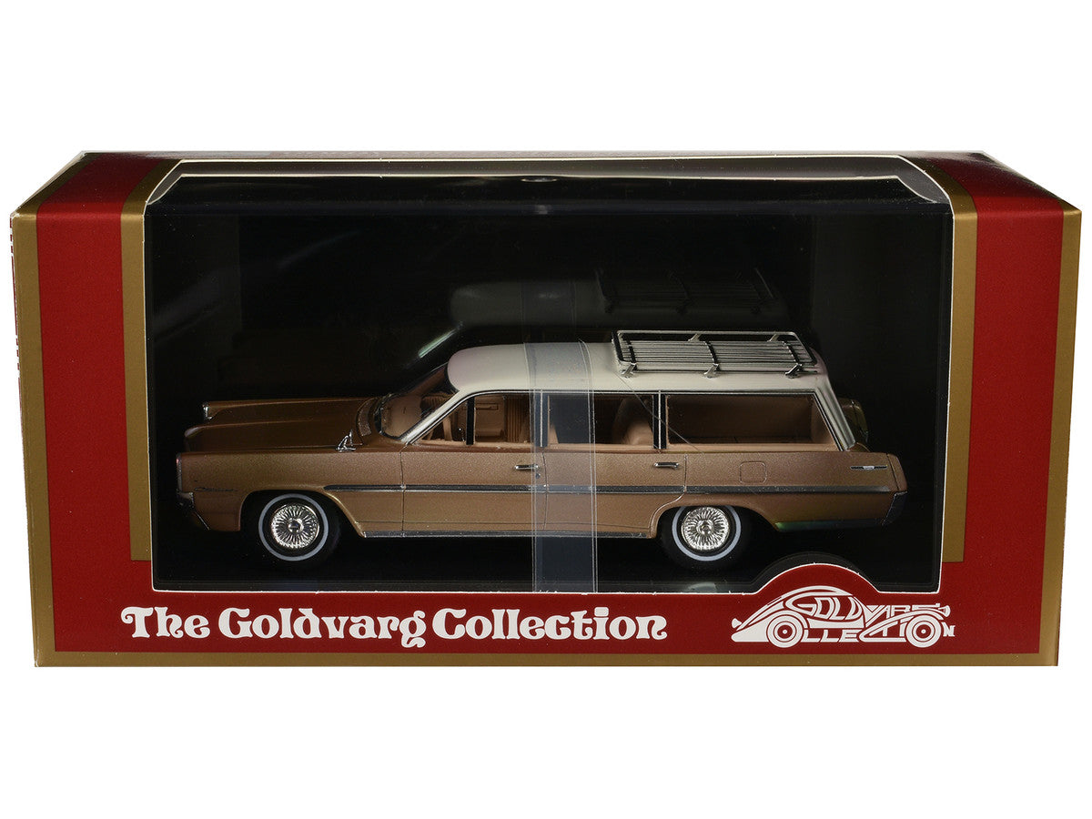 1964 Pontiac Safari Bronze Irid Metallic with Cream Top Limited Edition to 200 pieces Worldwide 1/43 Model Car by Goldvarg Collection LuxuryLifeWay Online Store