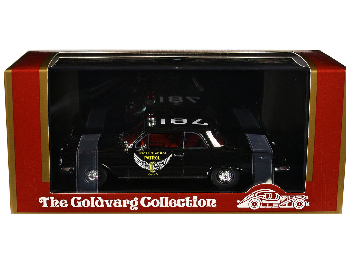 1961 Chevrolet Biscayne "Ohio State Highway Patrol" Black with Red Interior Limited Edition to 150 pieces Worldwide 1/43 Model Car by Goldvarg Collection LuxuryLifeWay Online Store