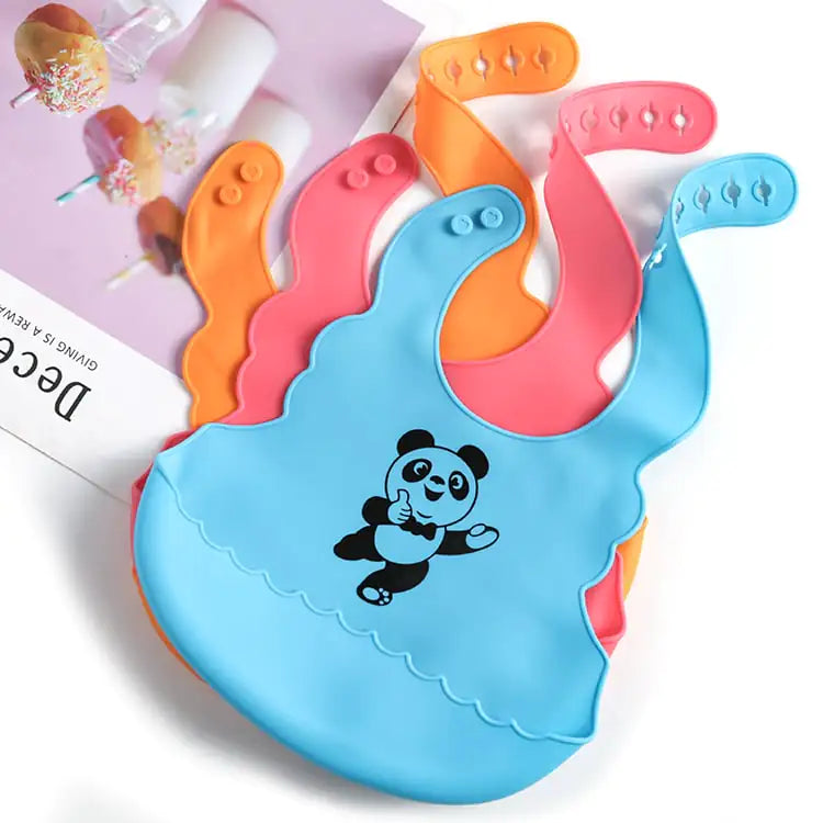 Food Grade Silicone Baby Bib with Saliva Pocket Pi-Mart