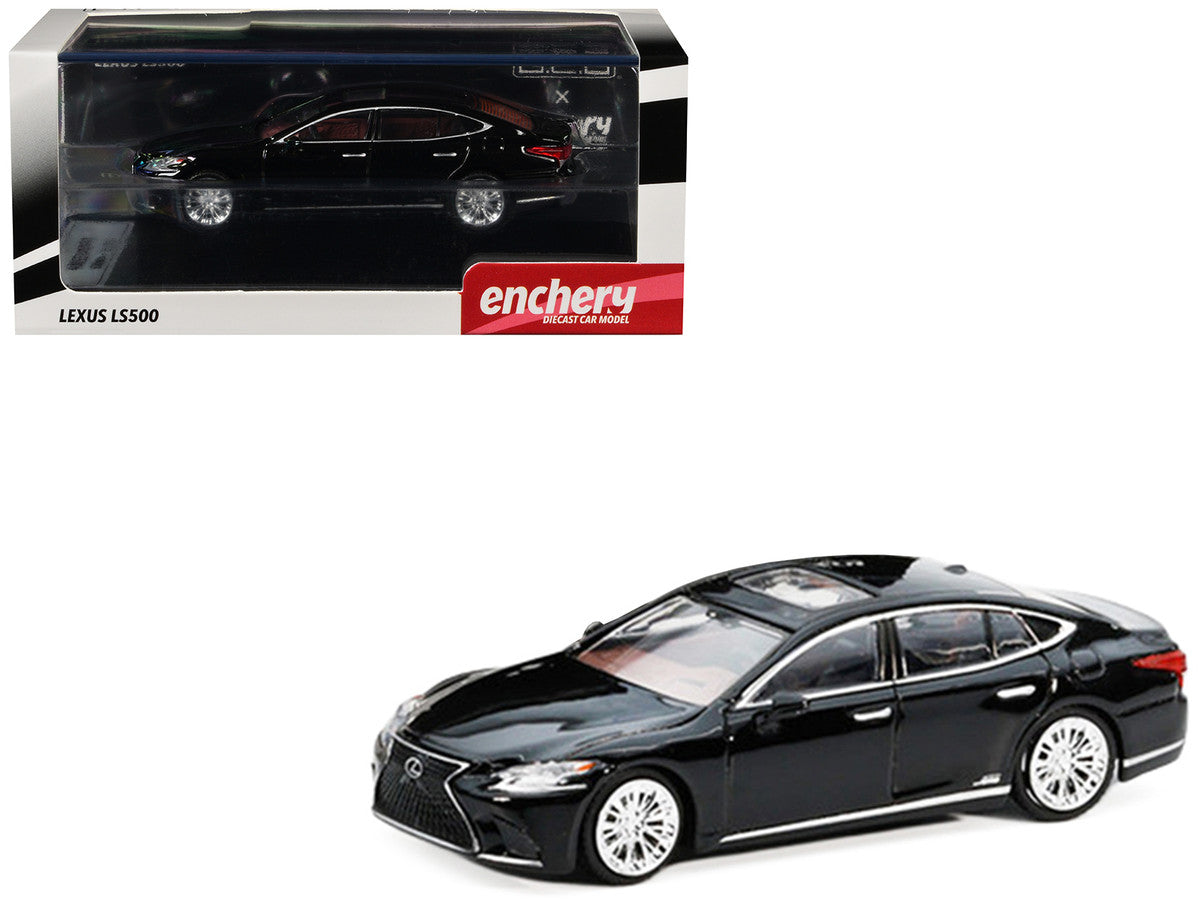 Lexus LS500h Black with Sunroof 1/64 Diecast Model Car by GCD x Enchery LuxuryLifeWay Online Store