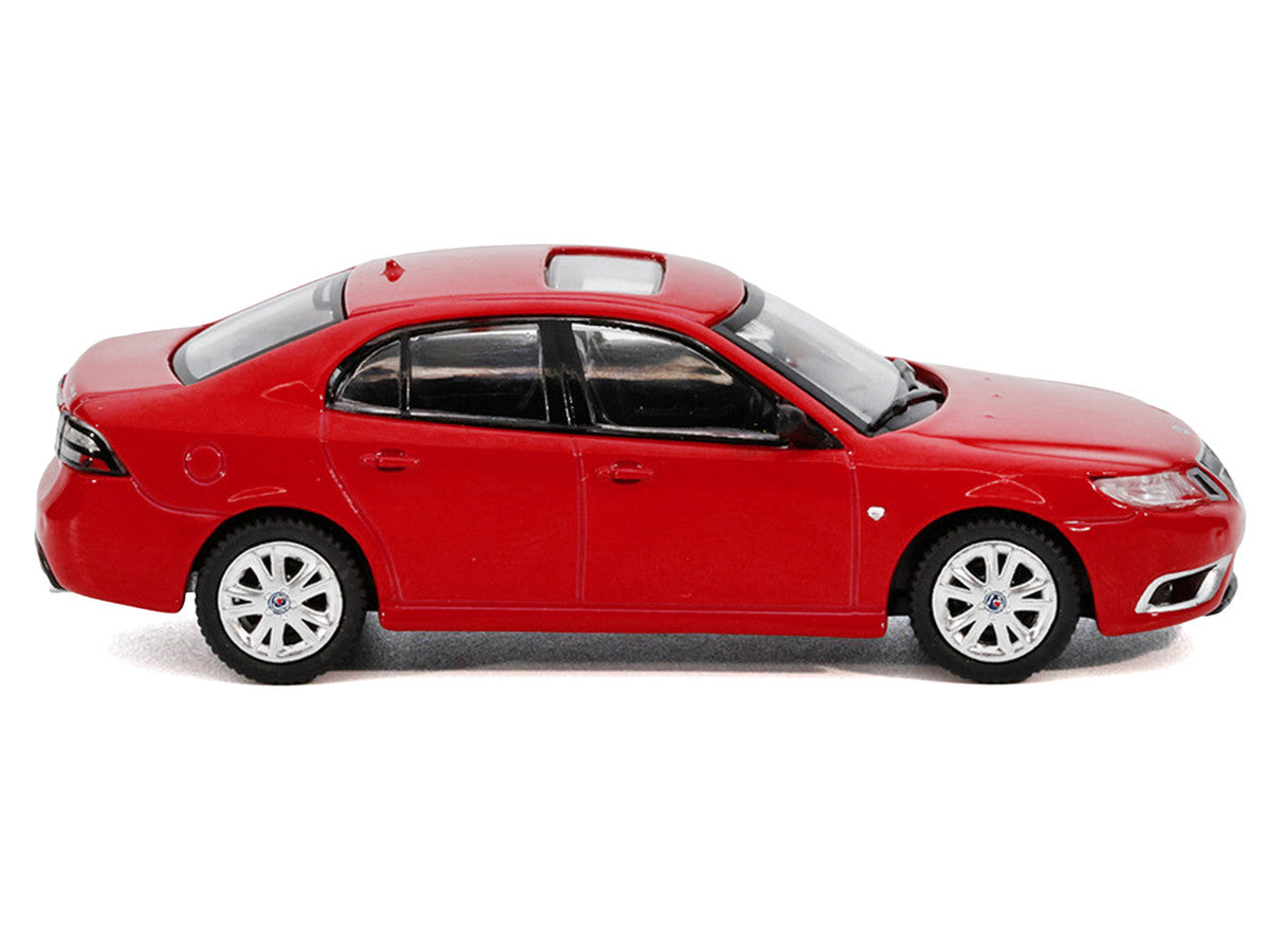 2008 Saab 9-3 Aero Sedan Red with Sunroof 1/64 Diecast Model Car by GCD x Enchery LuxuryLifeWay Online Store
