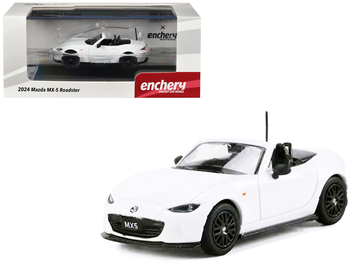 2024 Mazda MX-5 Roadster White 1/64 Diecast Model Car by GCD x Enchery LuxuryLifeWay Online Store