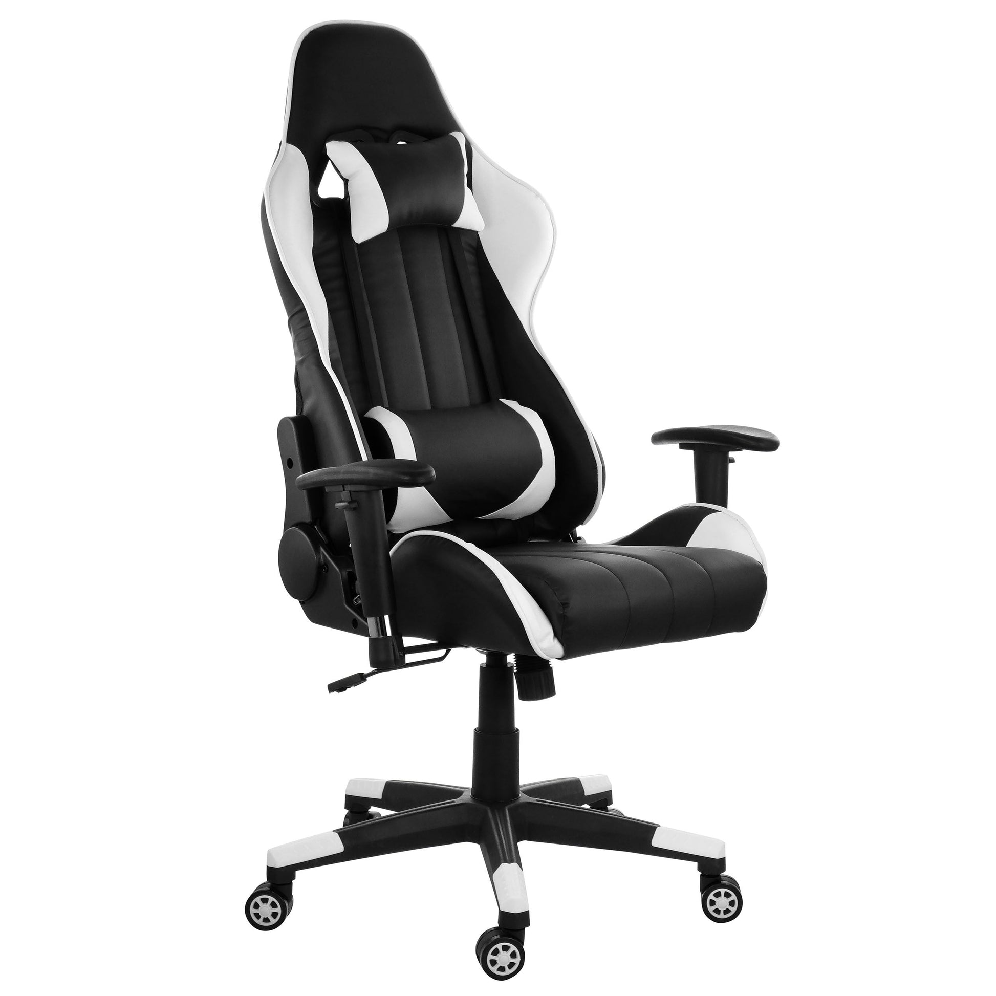 GameFitz Gaming Chair in Black and White Trim LuxuryLifeWay Online Store
