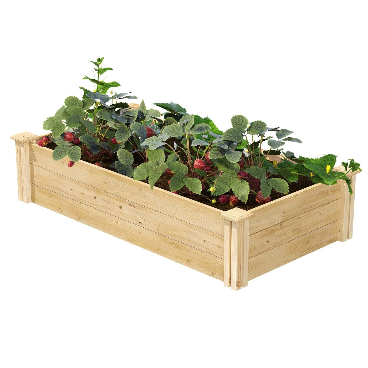 2ft x 4ft Low Profile Cedar Wood Raised Garden Bed Planter Box - Made In USA LuxuryLifeWay Online Store