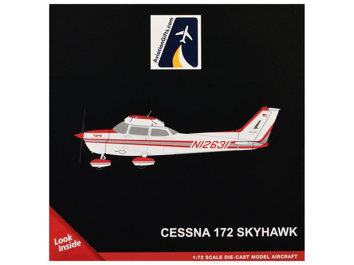 Cessna 172 Skyhawk Aircraft "N12631" Red and White "Gemini General Aviation" Series 1/72 Diecast Model by GeminiJets LuxuryLifeWay Online Store
