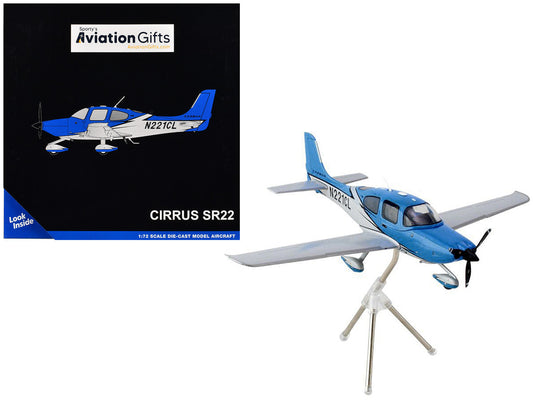 Cirrus SR22 Composite Aircraft (N221CL) Blue "Gemini General Aviation" Series 1/72 Diecast Model Airplane by GeminiJets LuxuryLifeWay Online Store
