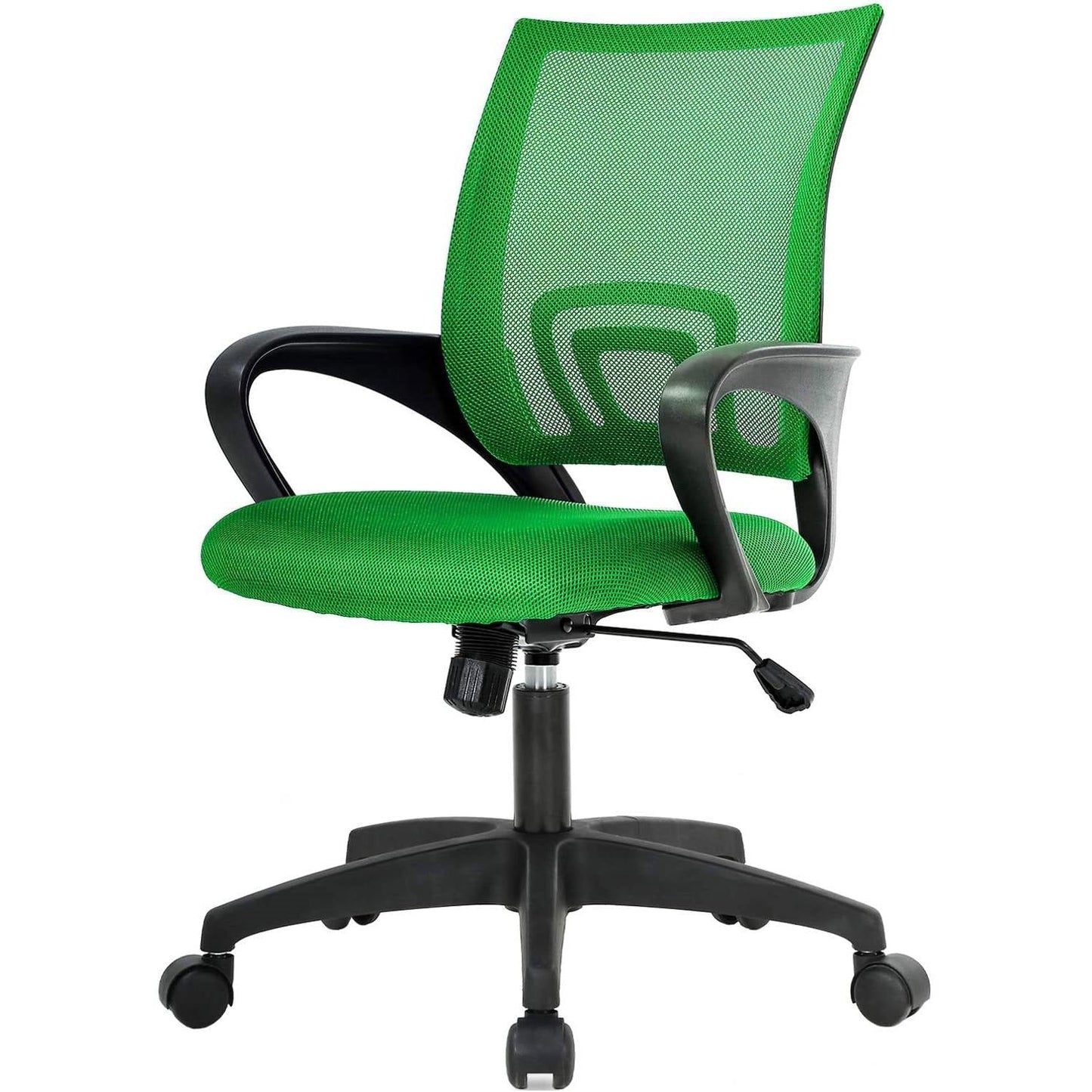 Green Modern Mid-Back Ergonomic Mesh Office Desk Chair with Armrest on Wheels LuxuryLifeWay Online Store
