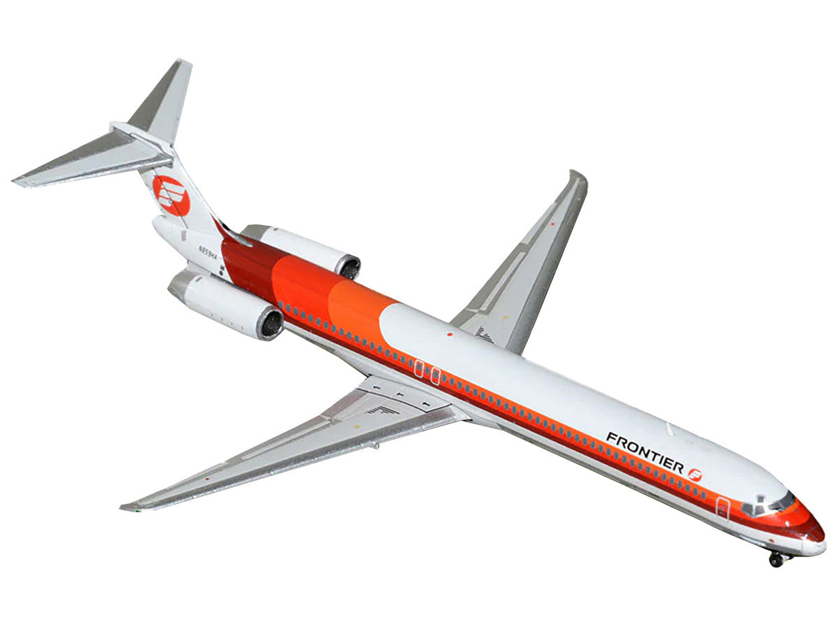 McDonnell Douglas MD-81 Commercial Aircraft "Frontier Airlines" (N859HA) White with Stripes 1/400 Diecast Model Airplane by GeminiJets LuxuryLifeWay Online Store