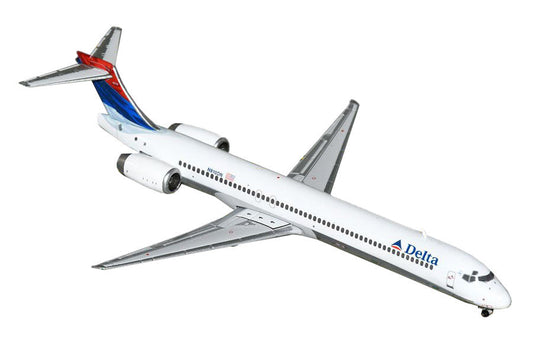 McDonnell Douglas MD-90 Commercial Aircraft "Delta Air Lines" (N910DN) White with Blue and Red Tail 1/400 Diecast Model Airplane by GeminiJets LuxuryLifeWay Online Store
