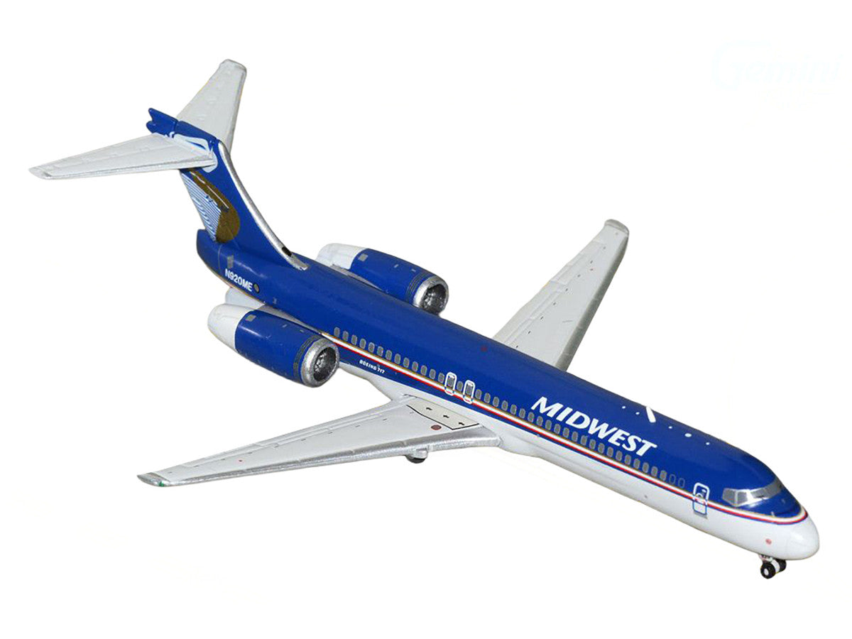 Boeing 717-200 Commercial Aircraft "Midwest Airlines" (N920ME) Blue and White 1/400 Diecast Model Airplane by GeminiJets LuxuryLifeWay Online Store