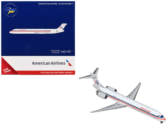 McDonnell Douglas MD-90 Commercial Aircraft "American Airlines" (N904RA) White with Blue and Red Stripes 1/400 Diecast Model Airplane by GeminiJets LuxuryLifeWay Online Store