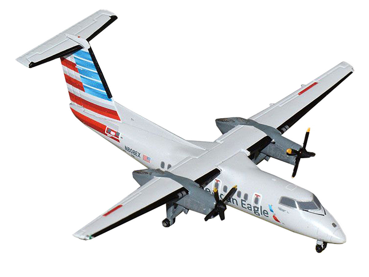 Bombardier Dash 8-100 Commercial Aircraft "American Airlines - American Eagle" (N808EX) Gray with Striped Tail 1/400 Diecast Model Airplane by GeminiJets LuxuryLifeWay Online Store