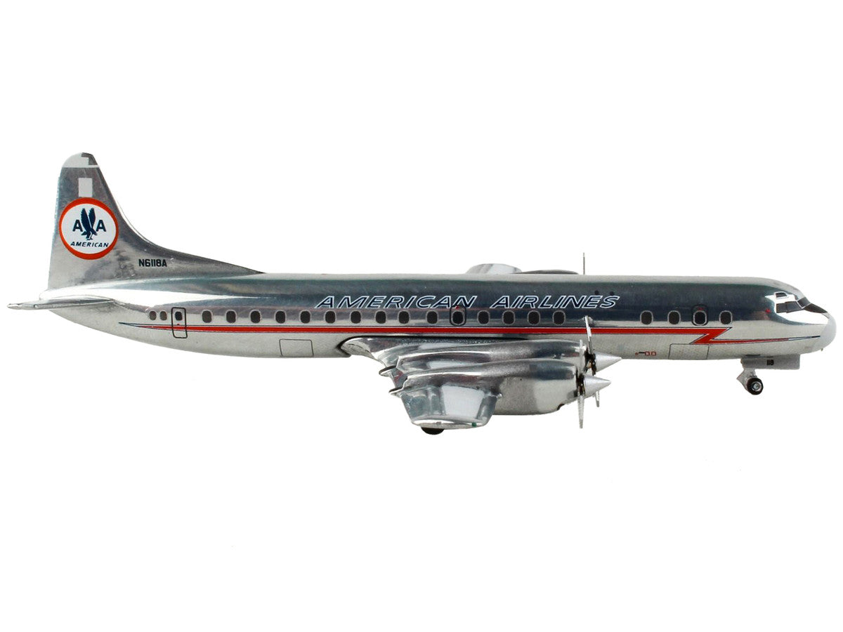Lockheed L-188 Electra Commercial Aircraft "American Airlines" Silver with Red Stripes 1/400 Diecast Model Airplane by GeminiJets LuxuryLifeWay Online Store