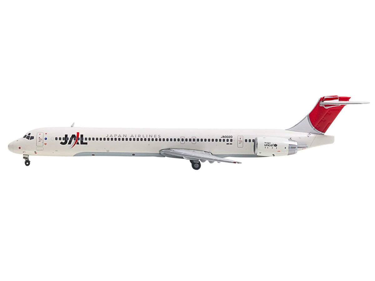 McDonnell Douglas MD-90 Commercial Aircraft "Japan Airines" (JA002D) White with Red Tail 1/400 Diecast Model Airplane by GeminiJets LuxuryLifeWay Online Store