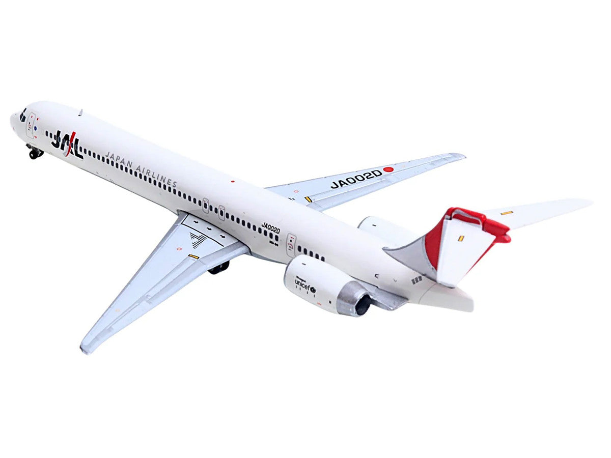 McDonnell Douglas MD-90 Commercial Aircraft "Japan Airines" (JA002D) White with Red Tail 1/400 Diecast Model Airplane by GeminiJets LuxuryLifeWay Online Store