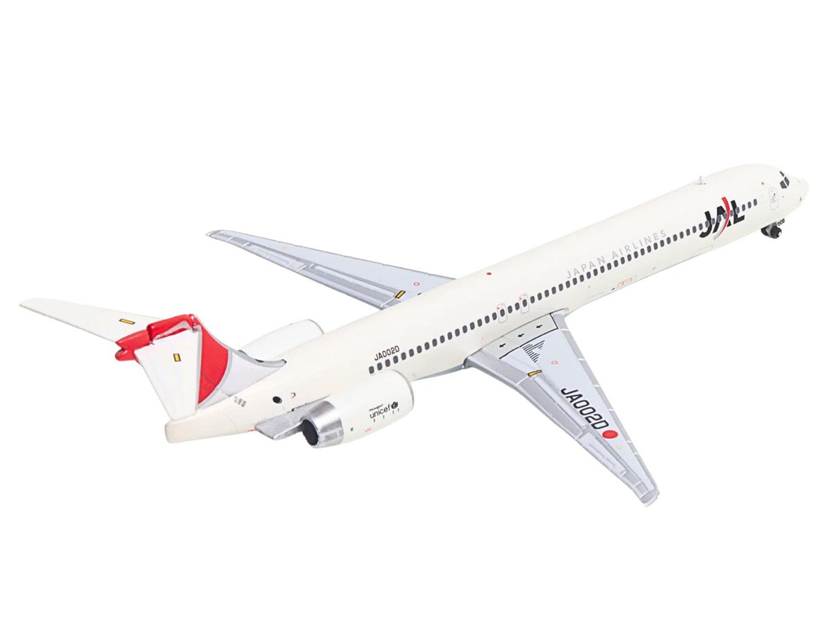 McDonnell Douglas MD-90 Commercial Aircraft "Japan Airines" (JA002D) White with Red Tail 1/400 Diecast Model Airplane by GeminiJets LuxuryLifeWay Online Store