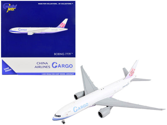 Boeing 777F Commercial Aircraft "China Airlines Cargo" White with Purple Stripes and Tail 1/400 Diecast Model Airplane by GeminiJets LuxuryLifeWay Online Store