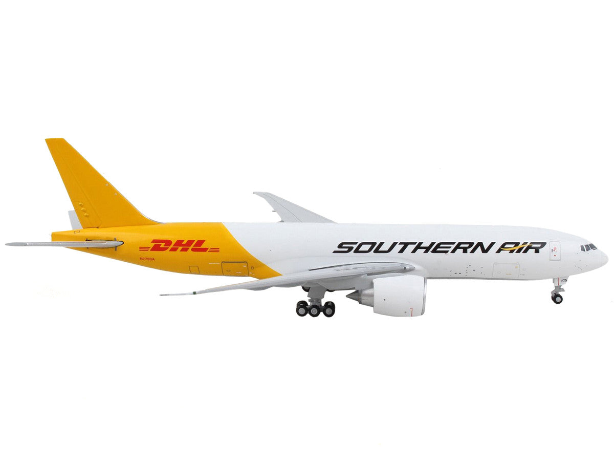 Boeing 777F Commercial Aircraft "Southern Air - DHL" White and Yellow 1/400 Diecast Model Airplane by GeminiJets LuxuryLifeWay Online Store