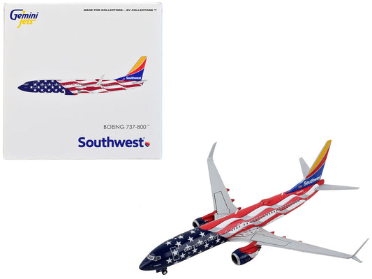 Boeing 737-800 Commercial Aircraft "Southwest Airlines - Freedom One" United States Flag Livery 1/400 Diecast Model Airplane by GeminiJets LuxuryLifeWay Online Store
