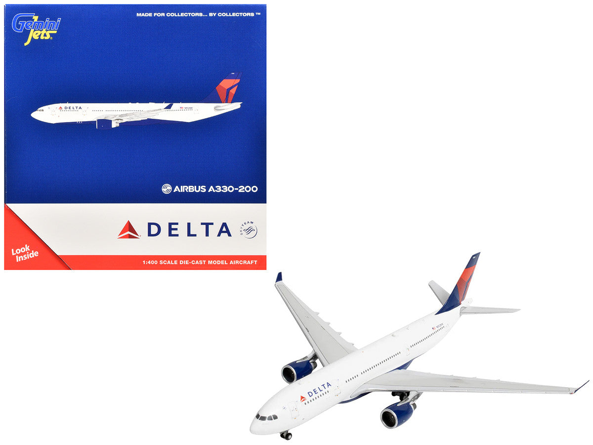 Airbus A330-200 Commercial Aircraft "Delta Air Lines" (N852NW) White with Red and Blue Tail 1/400 Diecast Model Airplane by GeminiJets LuxuryLifeWay Online Store