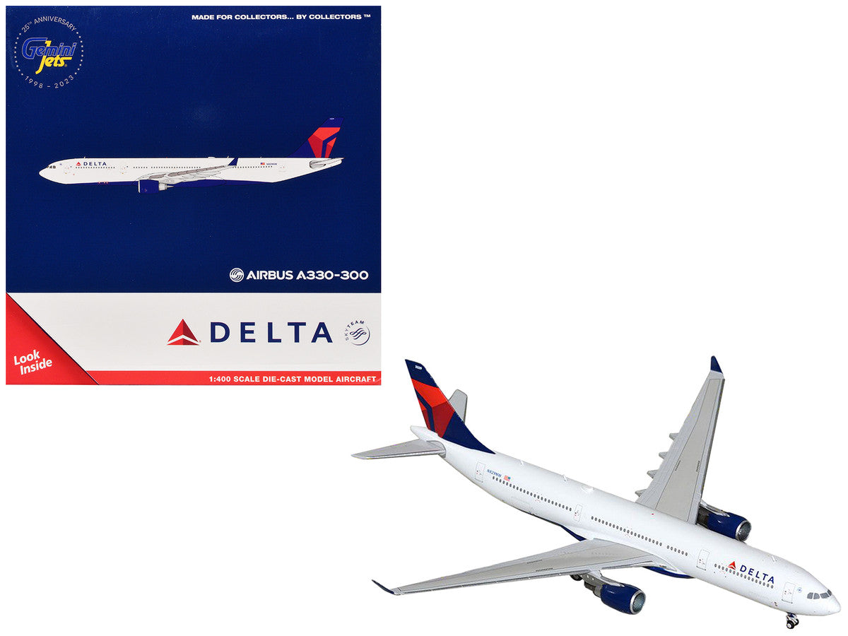 Airbus A330-300 Commercial Aircraft "Delta Air Lines" (N829NW) White with Blue and Red Tail 1/400 Diecast Model Airplane by GeminiJets LuxuryLifeWay Online Store