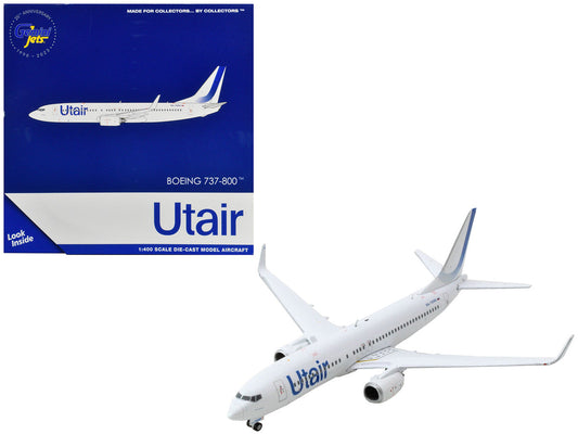 Boeing 737-800 Commercial Aircraft "Utair" White with Blue Tail Stripes 1/400 Diecast Model Airplane by GeminiJets LuxuryLifeWay Online Store