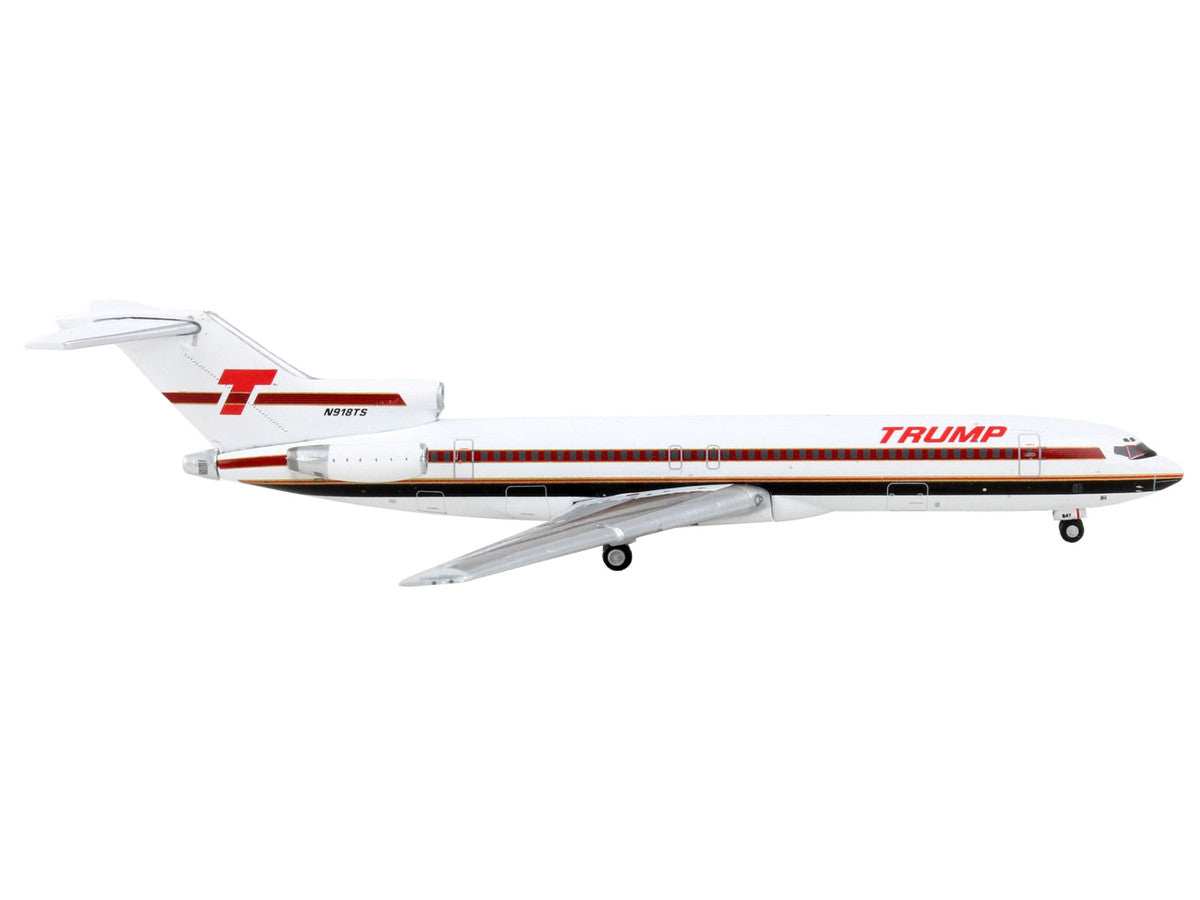 Boeing 727-200 Commercial Aircraft "Trump Shuttle" White with Red Stripes 1/400 Diecast Model Airplane by GeminiJets LuxuryLifeWay Online Store