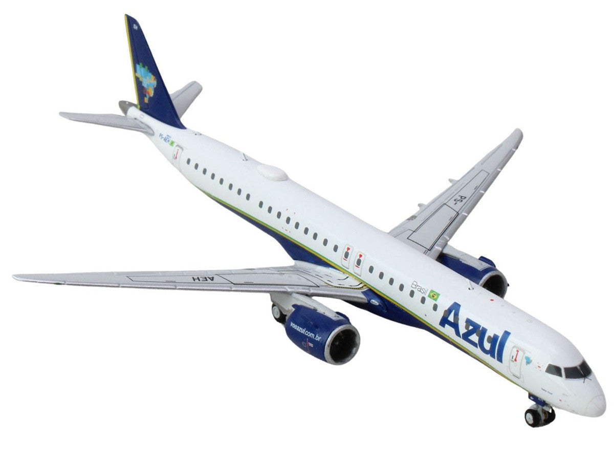 Embraer E195-E2 Commercial Aircraft "Azul Brazilian Airlines" (PS-AEH) White with Blue Tail 1/400 Diecast Model Airplane by GeminiJets LuxuryLifeWay Online Store