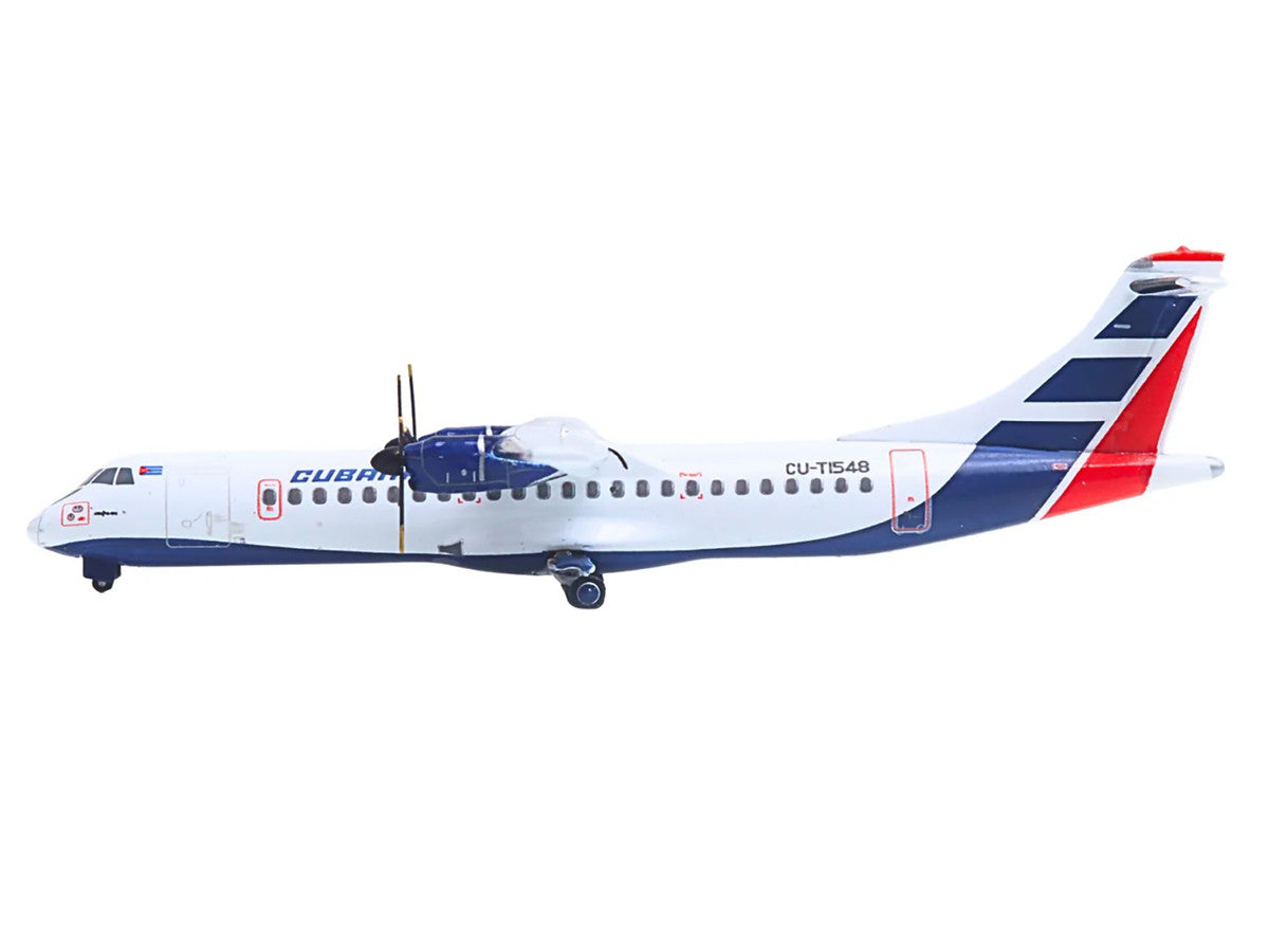 ATR 72-200 Commercial Aircraft "Cubana Airlines" (CU-T1548) White with Red and Blue Stripes 1/400 Diecast Model Airplane by GeminiJets LuxuryLifeWay Online Store