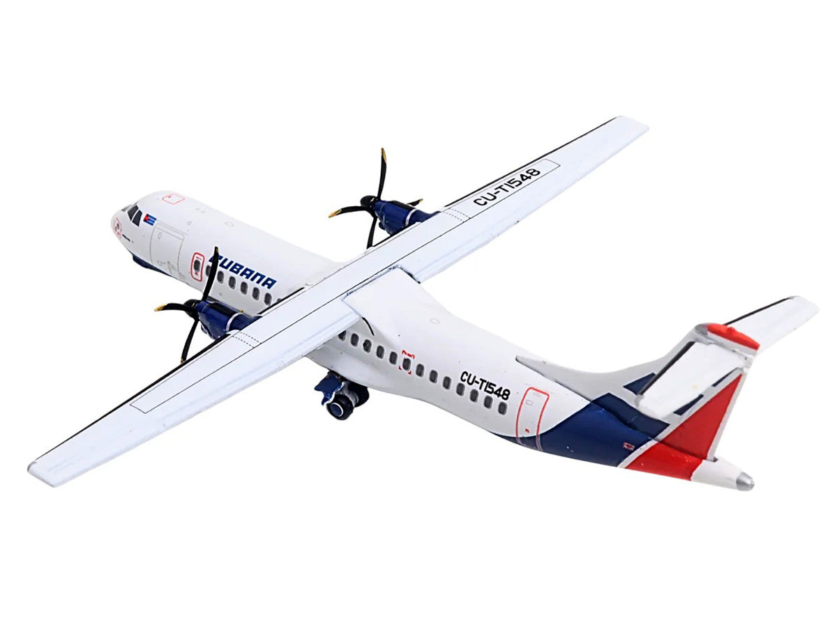 ATR 72-200 Commercial Aircraft "Cubana Airlines" (CU-T1548) White with Red and Blue Stripes 1/400 Diecast Model Airplane by GeminiJets LuxuryLifeWay Online Store