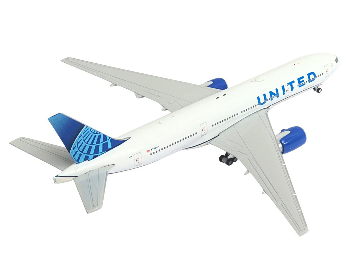 Boeing 777-200ER Commercial Aircraft "United Airlines" (N798UA) White with Blue Tail 1/400 Diecast Model Airplane by GeminiJets LuxuryLifeWay Online Store