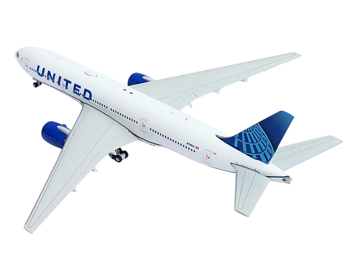 Boeing 777-200ER Commercial Aircraft "United Airlines" (N798UA) White with Blue Tail 1/400 Diecast Model Airplane by GeminiJets LuxuryLifeWay Online Store