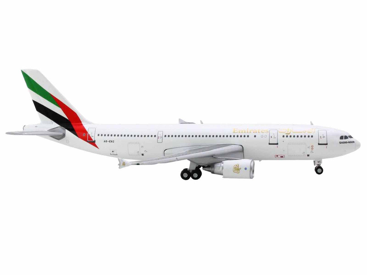 Airbus A300-600R Commercial Aircraft "Emirates Airlines" (A6-EKC) White with Striped Tail 1/400 Diecast Model Airplane by GeminiJets LuxuryLifeWay Online Store