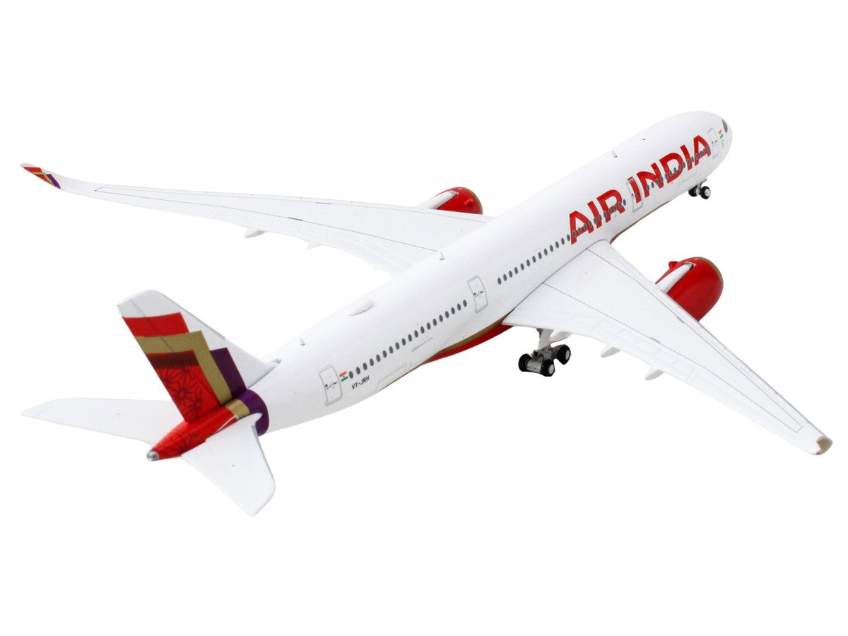 Airbus A350-900 Commercial Aircraft "Air India" (VT-JRH) White with Tail Graphics 1/400 Diecast Model Airplane by GeminiJets LuxuryLifeWay Online Store